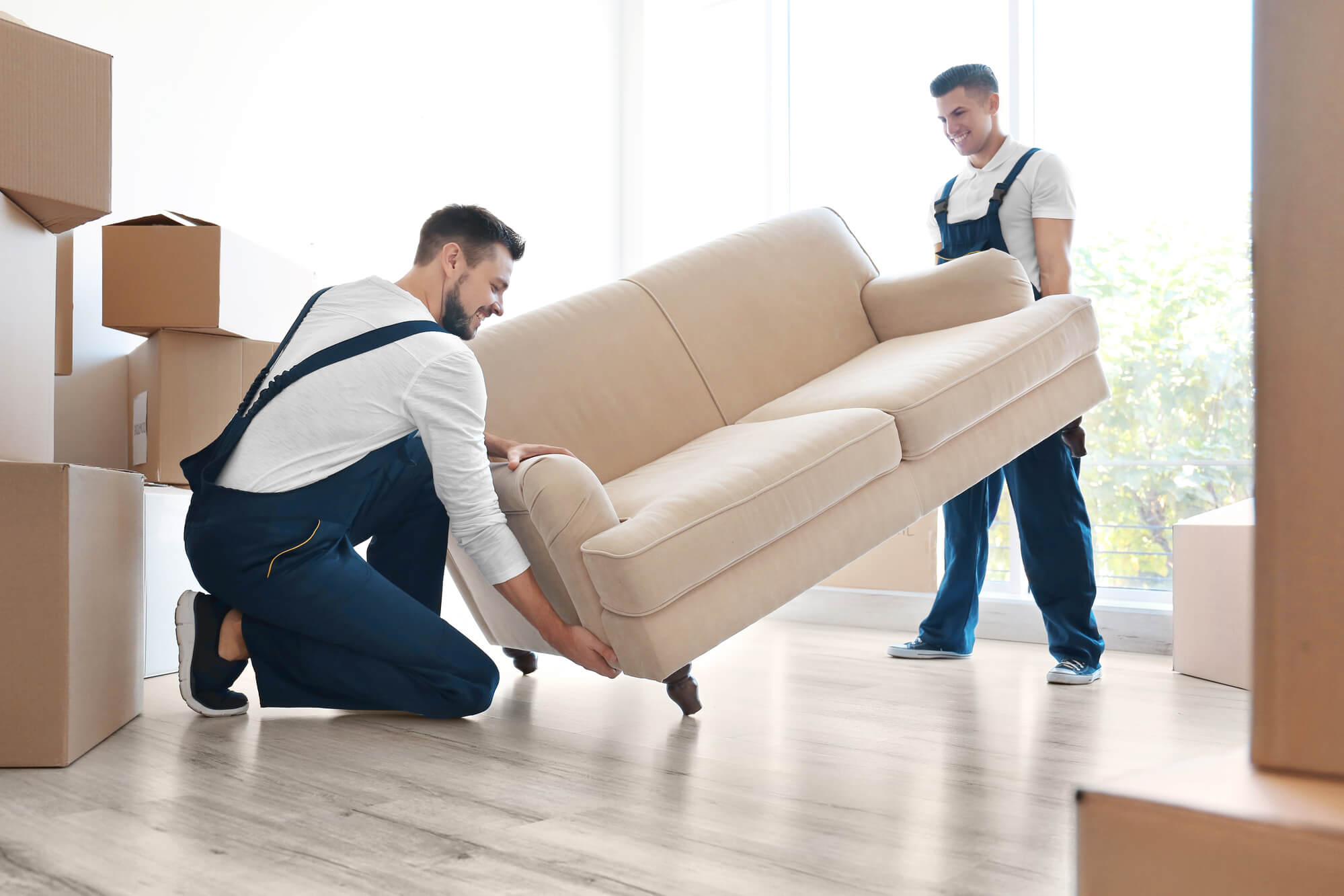 local moving company in west palm beach placing furniture